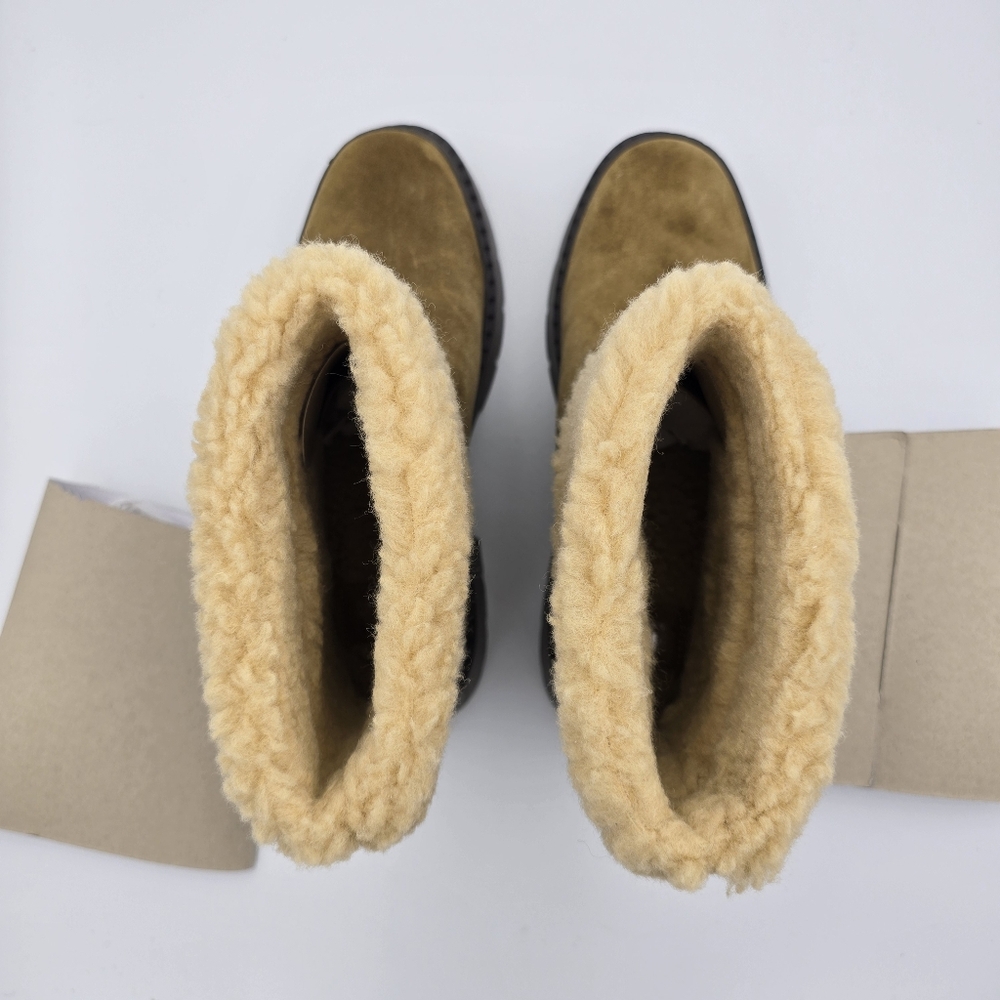 NWOT Marc Fisher LTD VINA Leather/Faux Fur Booties, Brown/Tan Women's 7.5M - Picture 7 of 14
